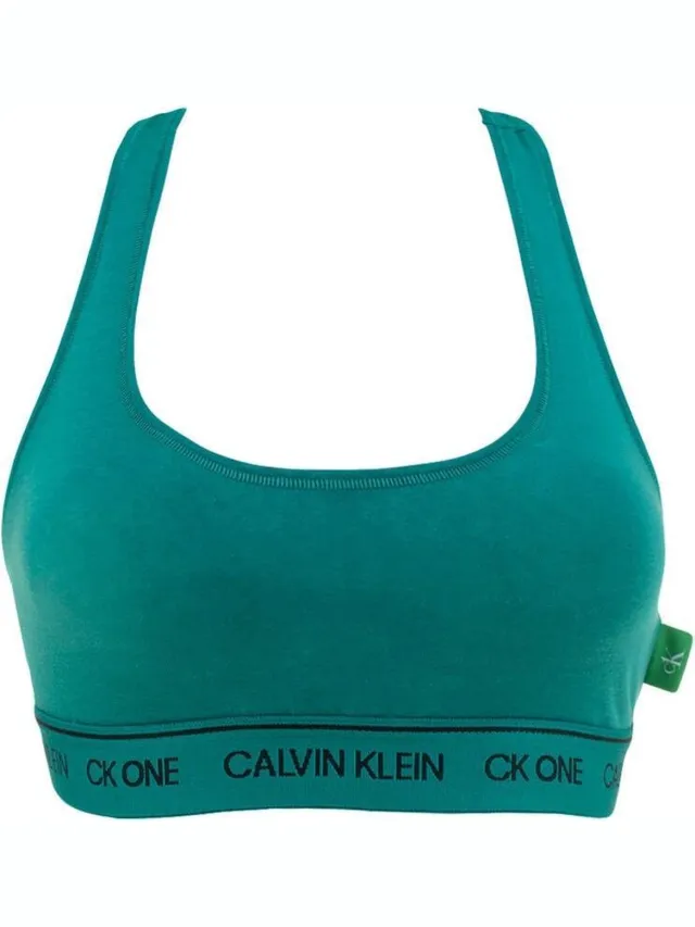 Calvin Klein dames unlined microfiber bralette groen