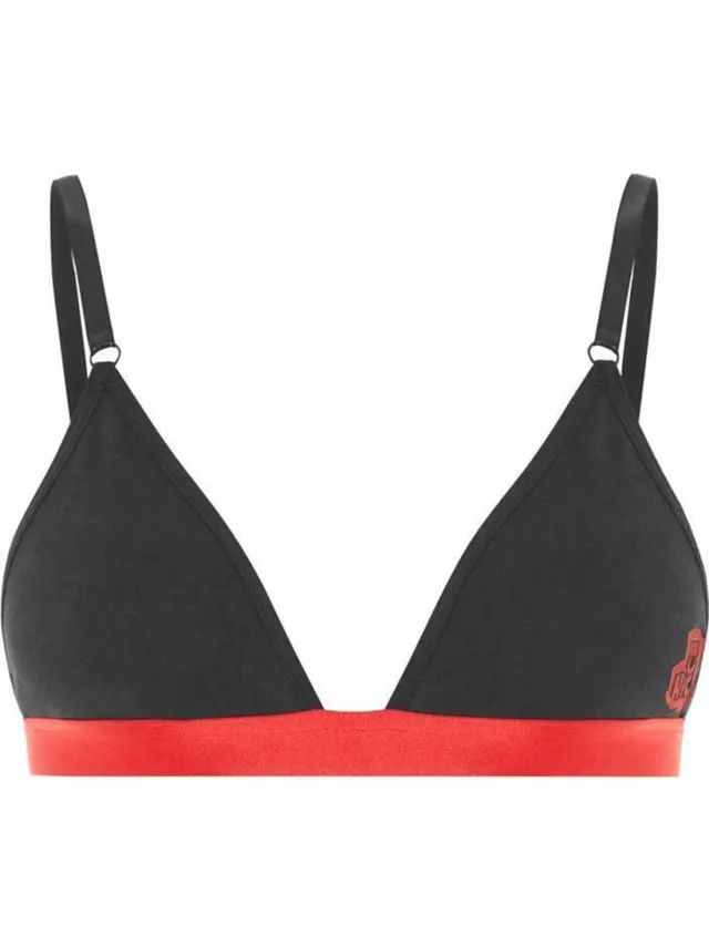 Nicce Verstelbare Bandjes Zwart/Rood Dames Hart Driehoek Bralette 211 2 15 07 0043