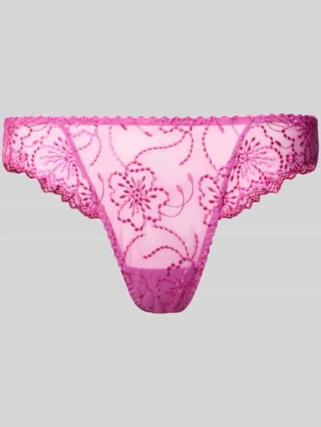 Marie Jo Slim fit string in semitransparant design model 'Jane' Felroze