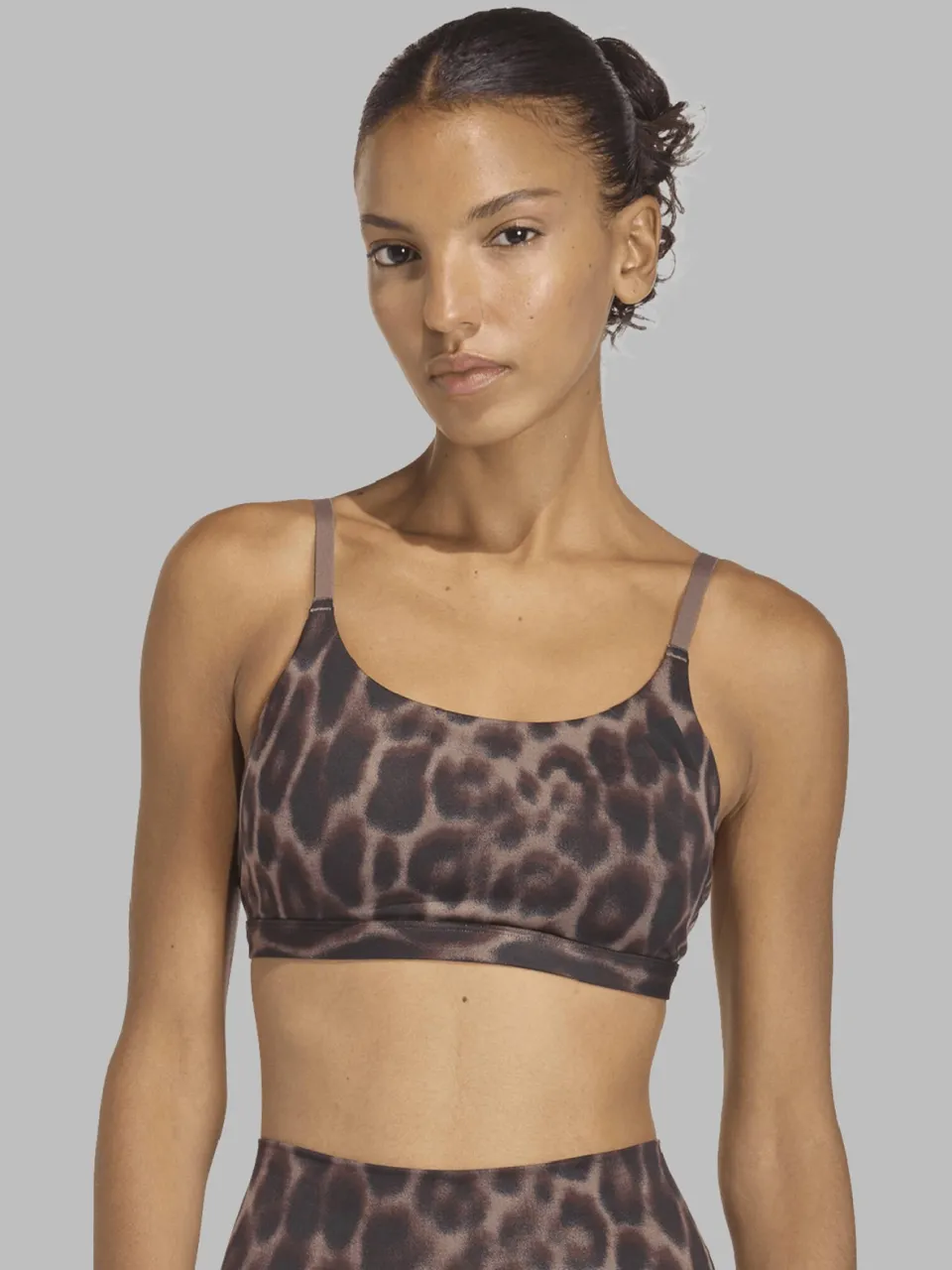 Adidas Performance Optimé sport-bh light support - panterprint bruin/zwart, foto 5