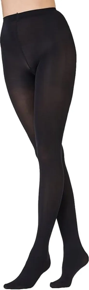 Pretty Polly Panty - Dikke Panty - Zacht - Platte Naden - Katoen Kruisje - 3D Fit - Micro Fibre - Opaque - 80 Den. - 40/46 - Zwart