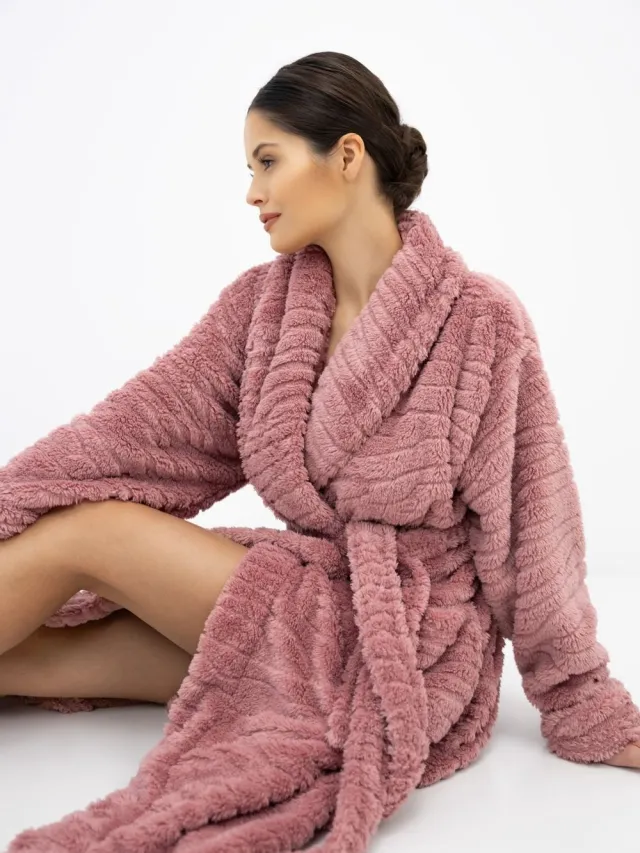 S& Sensis Sensis Fleece Badjas Zella Dames 36 / Oudroze
