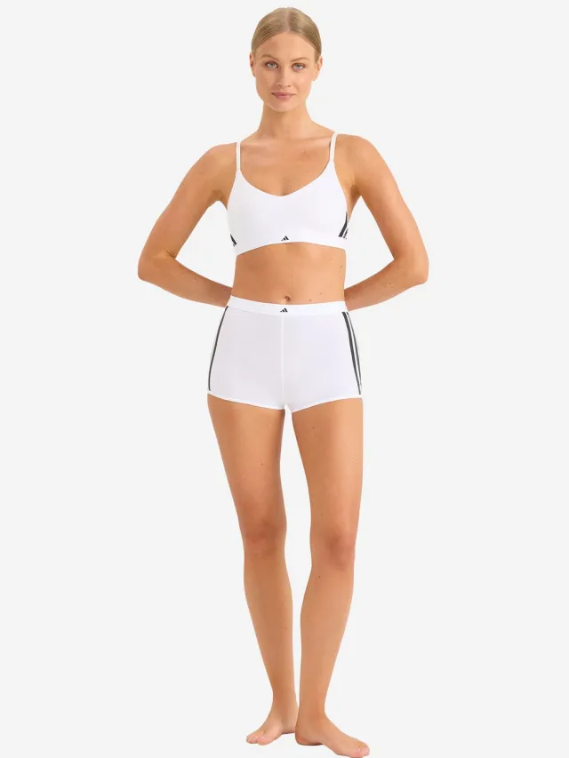 Adidas Bralette Sport Active Essentials Cotton 3 Stripes Wit
