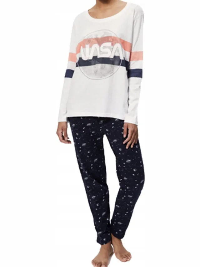 Nasa vrouwen pyjama grijs - zwart wit