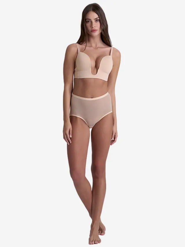 Bye Bra Vormgevende Tule Slip met Middelhoge Taille Beige