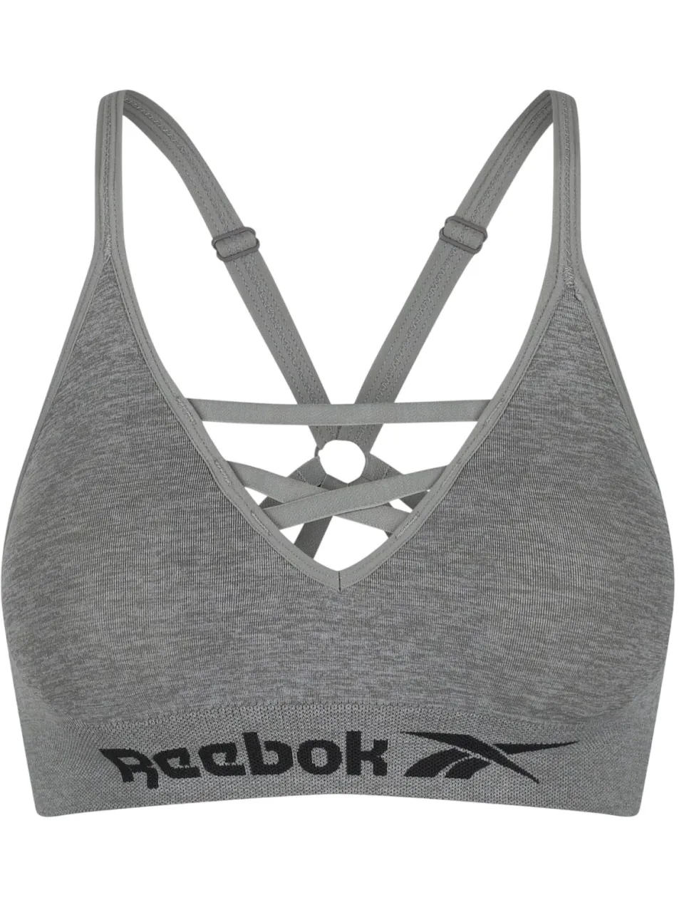Reebok Naadloze sportbeha voor dames van Maryna (Grijze Mergel) grijs, foto 2