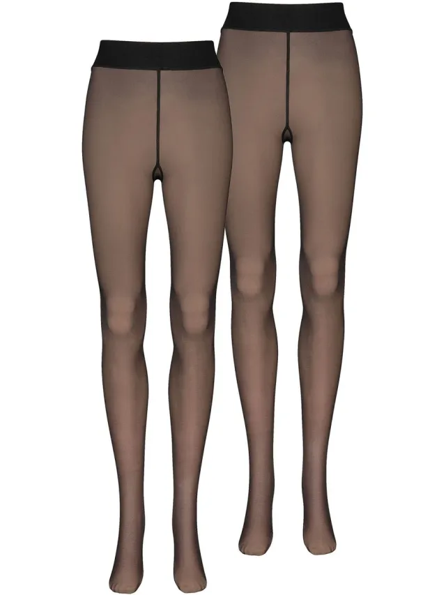 nur die Warme & transparante panty zwart