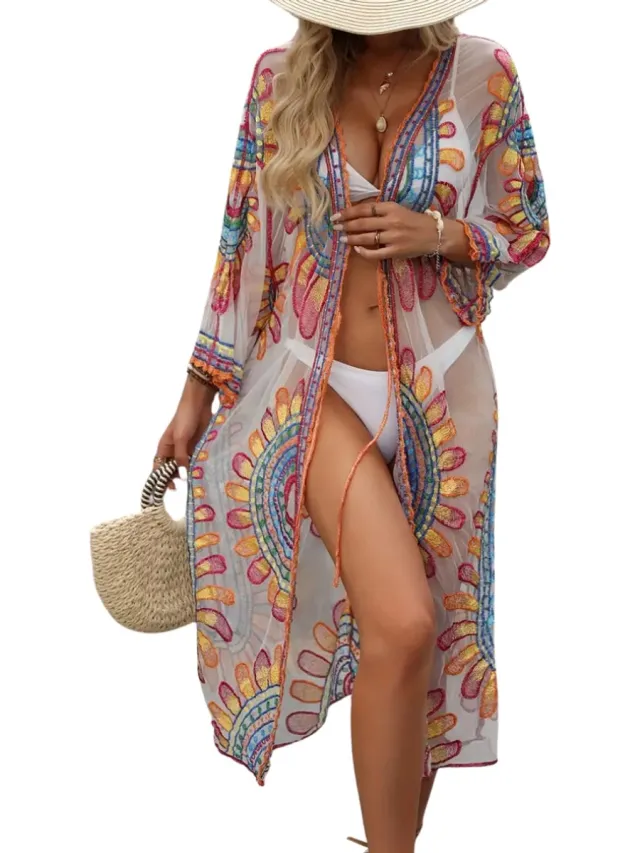 Nivard Badjas Dames - Kimono - Kamerjas - Ochtendjas - Pyama - One Size - Gemengde Kleur