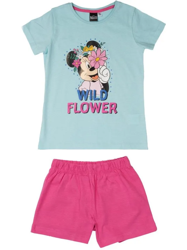 Disney Minnie Mouse Pyjama / Shortama - Mintgroen / Roze - Katoen