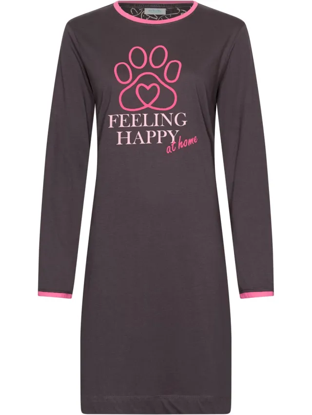 Rebelle MyRebelle- Nachthemd - Furry Friend - Bio Katoen - Grijs
