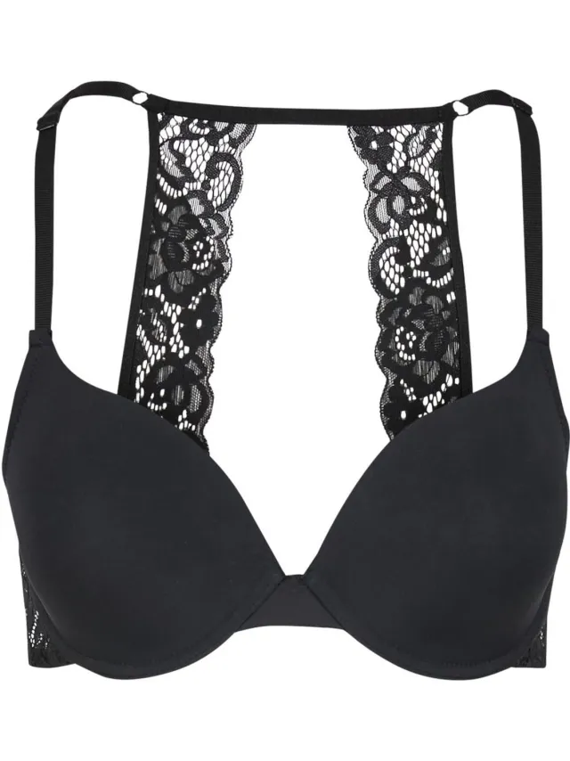 Urban Classics Padded with Lace at Back BH - 70A - Zwart