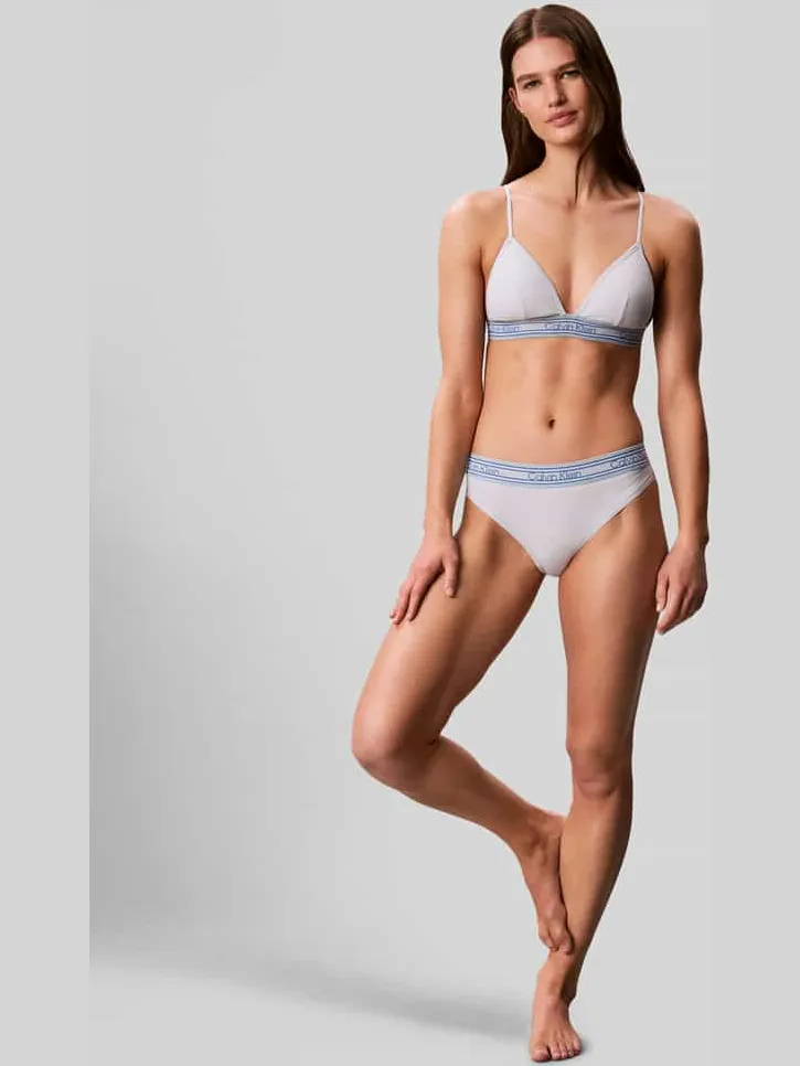 Calvin Klein Bralette van katoenmix met modal-aandeel model 'RETRO' Lichtblauw