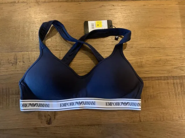 Emporio Armani Padded Bralette Bra zwart