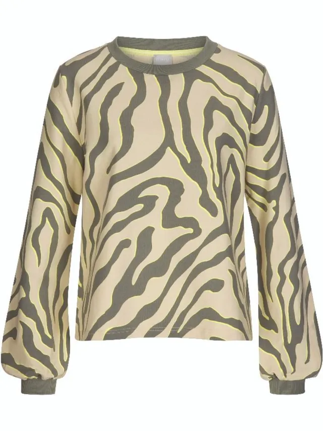 Mey Sweater Night2Day Amely Dames 17402 43 sage green Meerkleurig