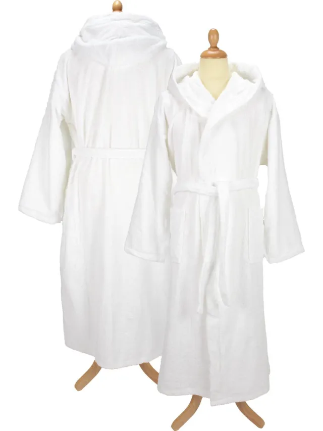 ARTG Robezz - Badjas met Capuchon - 100% Badstof Katoen -Wit - Maat XXXL(3XL)