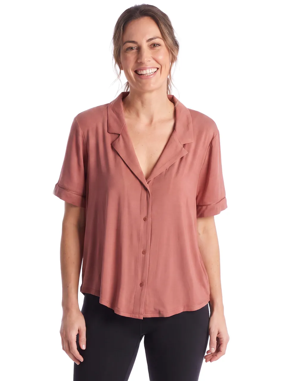 Gap Damespyjamashirt met korte mouwen 709290 Roze
