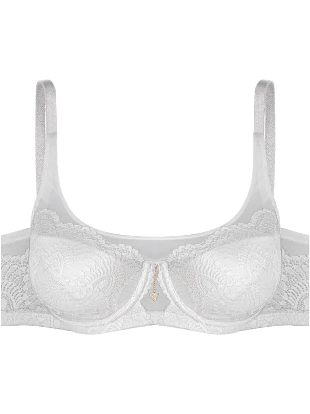 ESOTIQ Imagin - Push-upbeha - 70F - Kant en mesh - Verstelbare bandjes Crème