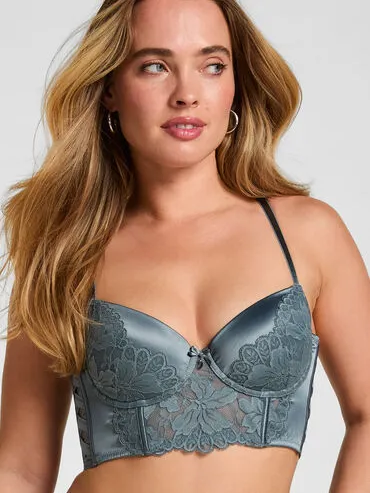 Hunkemöller Voorgevormde Longline Beugel Bh Viktoria Blauw