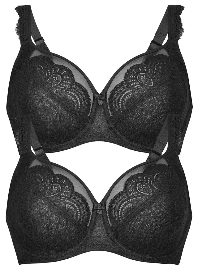 Anita 2-pack Beugel-BH Selma Zwart Zwart