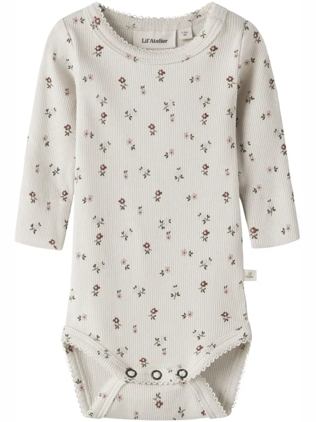Lil' Atelier Baby Romper Print Turtledove 2