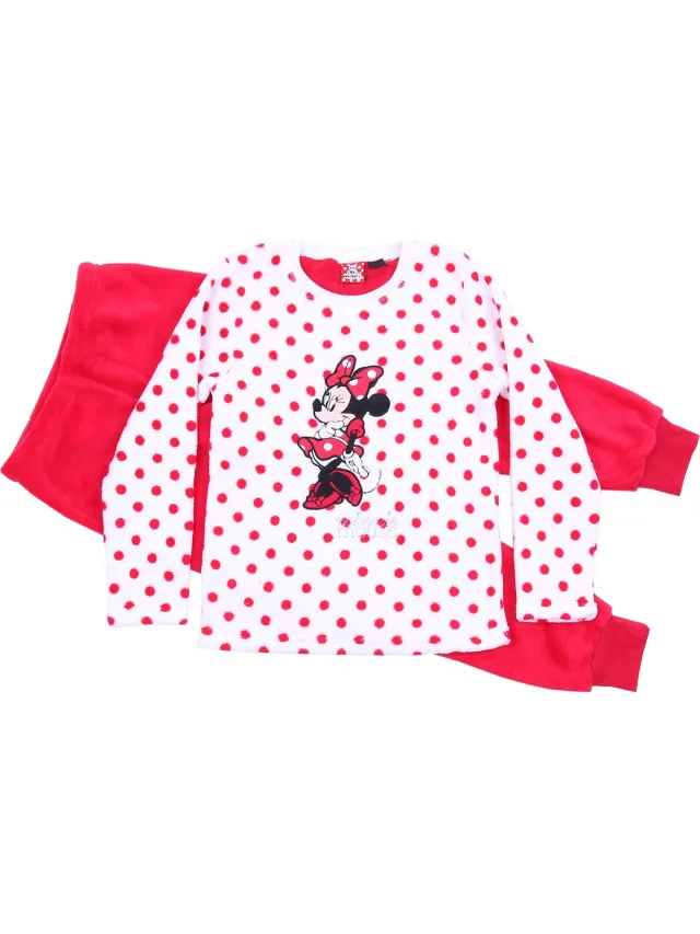 Disney Minnie Mouse DISNEY - Warme, witte en rode pyjama Rode-wit