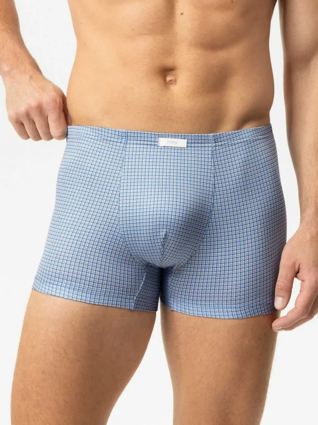 Mey Houndstooth Blue shorty blauw