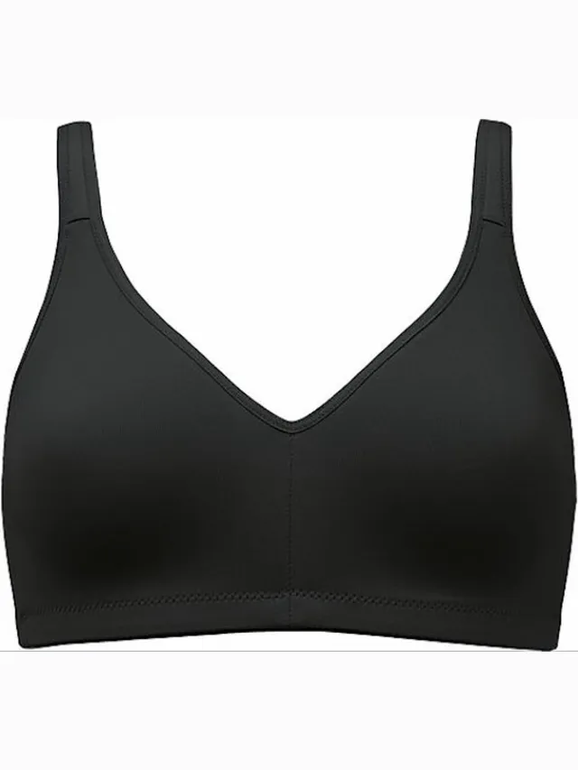 Naturana soft BH met elastische cups zonder beugels maat 100 voor B/C/D cup zwart
