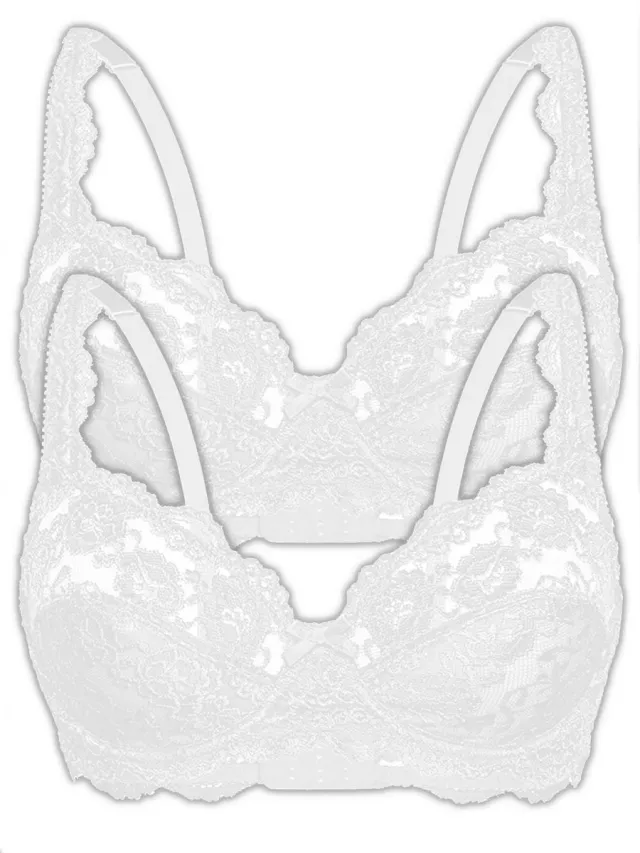 Sassa 2-pack Beugelbeha KLASSIEK KANT Wit Wit