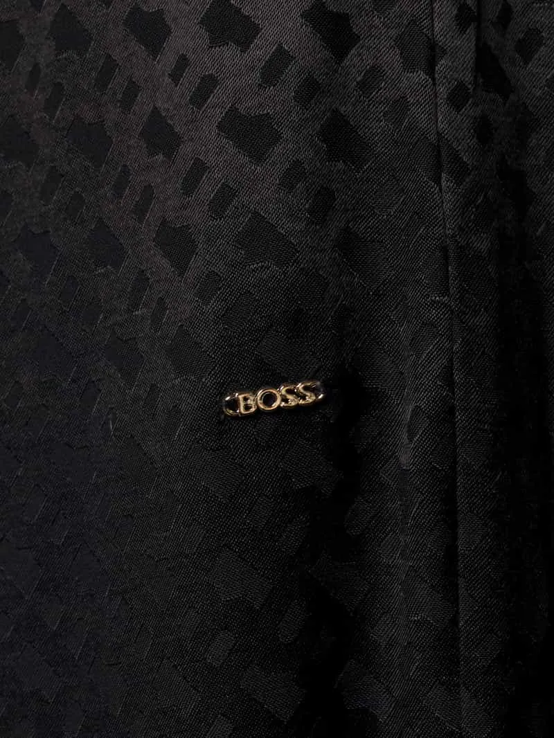 Boss Regular fit pyjamabroek van zuivere viscose met all-over logoprint zwart, foto 3