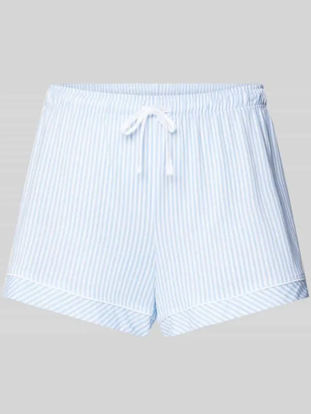 s.Oliver Loose fit korte pyjama-broek met streepmotief blauw, foto 2