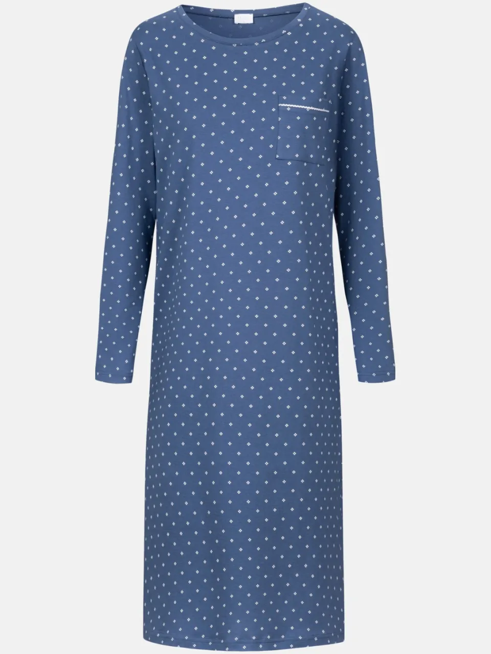 Mey Nachtjapon met lange mouwen Serie Polka Dreams Midnight Dust blauw, foto 2