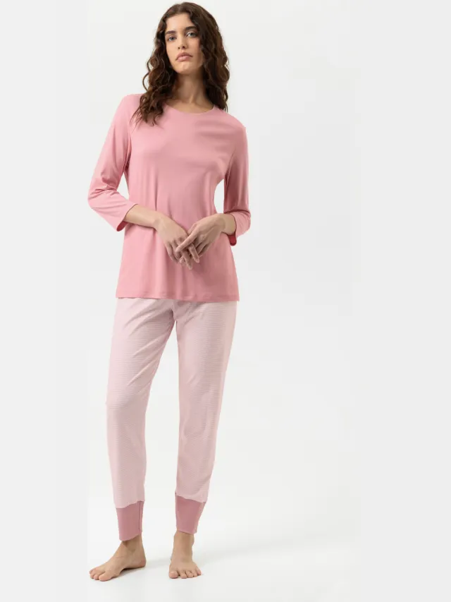Mey Pyjama Serie Simple Stripes Bridal Rose roze
