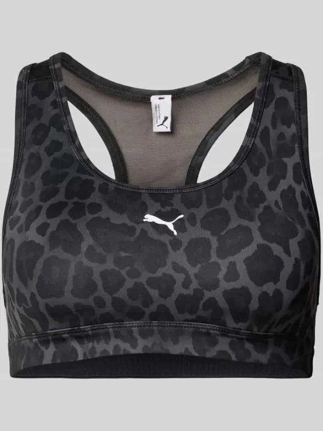 Puma bh met all-over motief model '4KEEPS Bra' Zwart