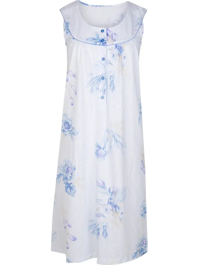 Cybele Cybèle Mouwloos Nachthemd 'Blue Shades' Blauw