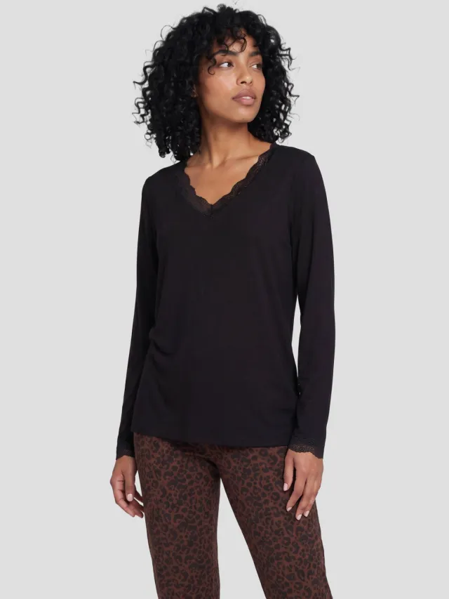 Dreamcovers pyjamaset zwart/bruin