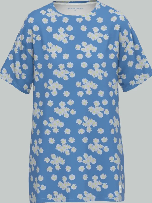 Tom Tailor Stretch Cotton - Dames Nachthemd - Blauw