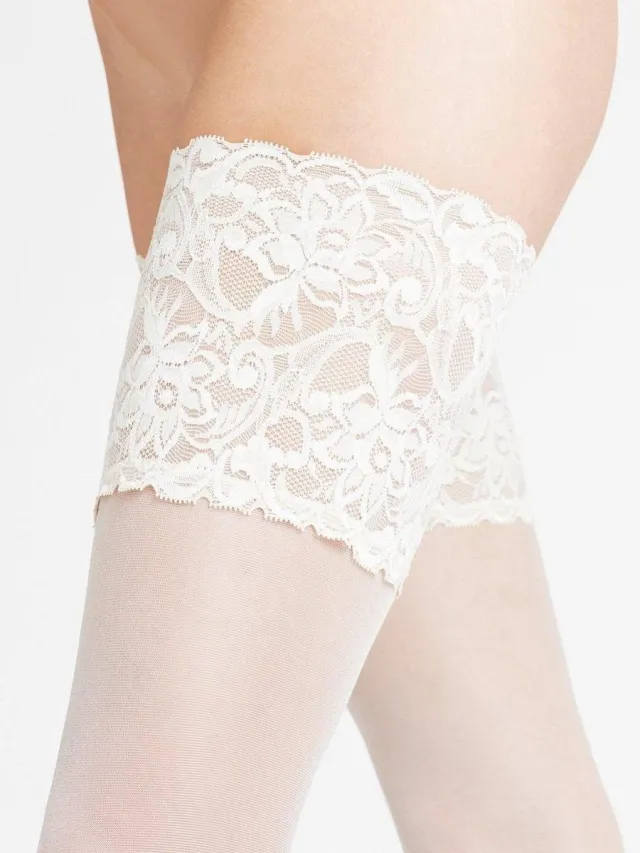Falke Stay-Up Seidenglatt 15 41584 - Dames - 9.5-10 - Champagne
