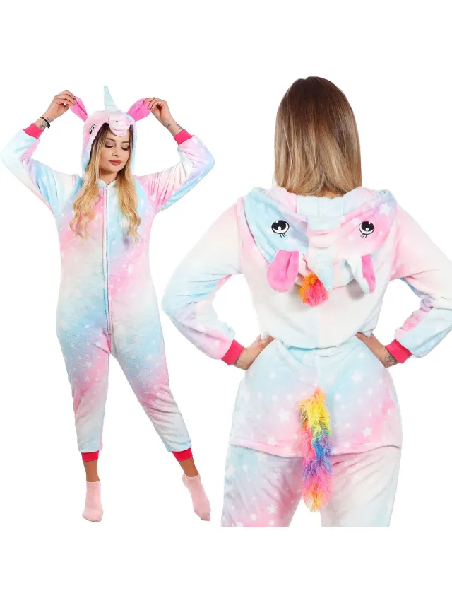 springos Onesie Volwassenen - Eenhoorn - Multicolor