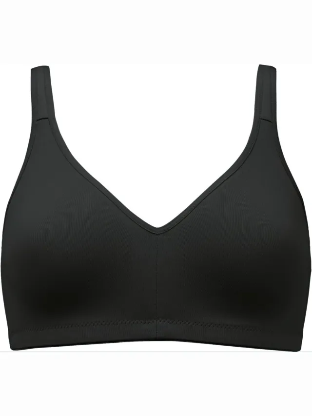 Naturana soft BH met elastische cups zonder beugels maat 90 past B/C/D cup zwart