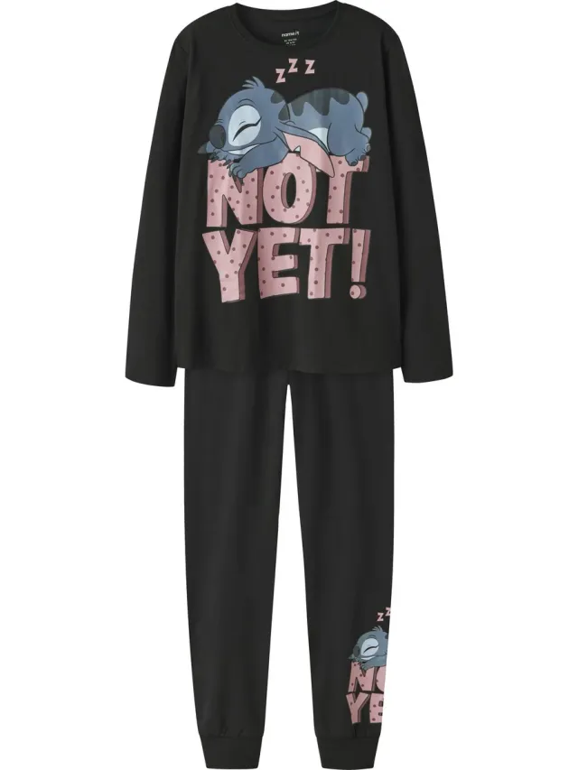 NAME IT Pyjama Stitch zwart - multicolor