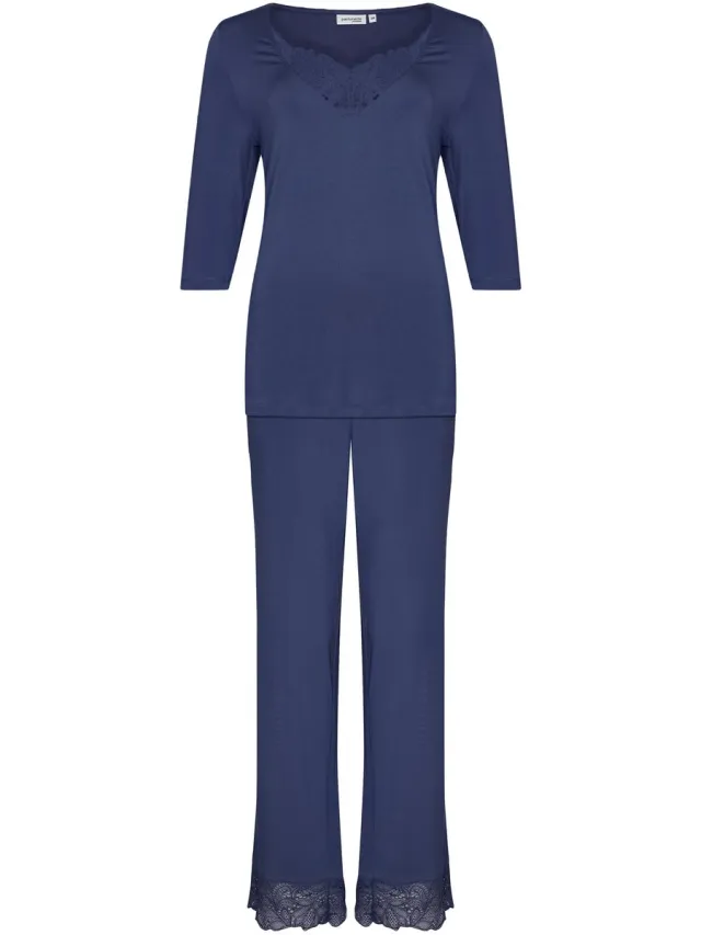 Pastunette Premium Pyjama Midnight - Blauw - EcoVero Viscose