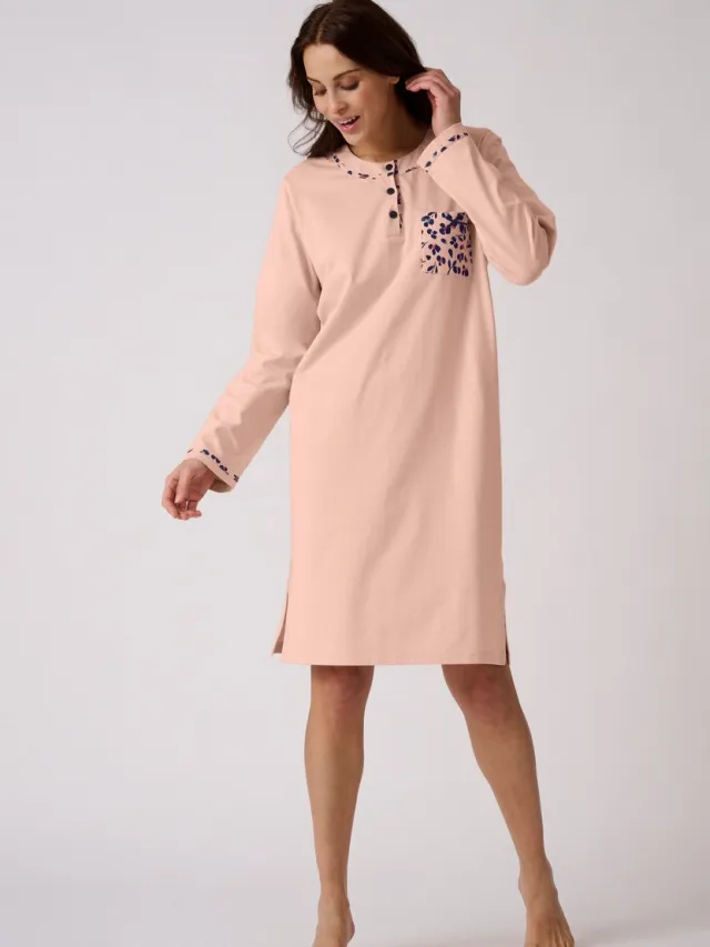 Damart Slipdress mesh jersey, lengte 95 cm - Dames - Roze - 38-40 (S)