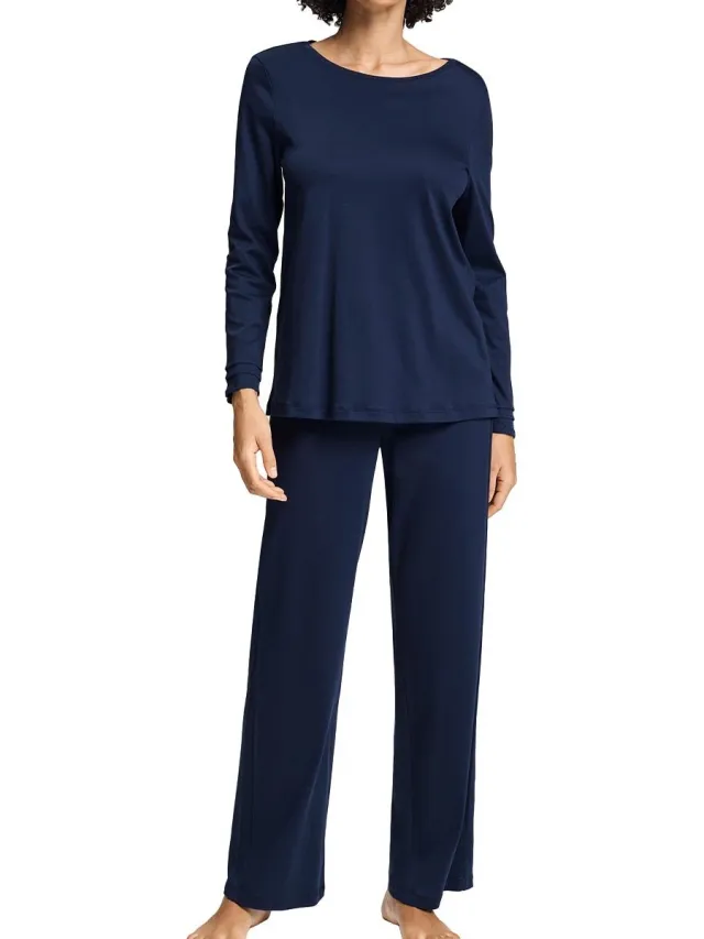 Hanro Dames pyjama Pilar deep navy