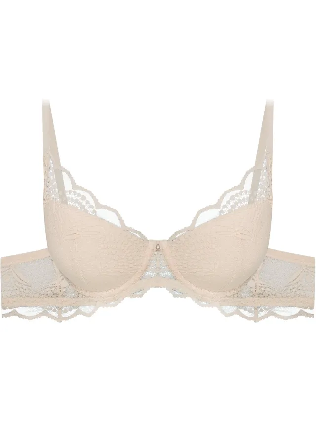 ESOTIQ Song - Push-upbeha - Beige - Kanten details - Uitneembare vullingen