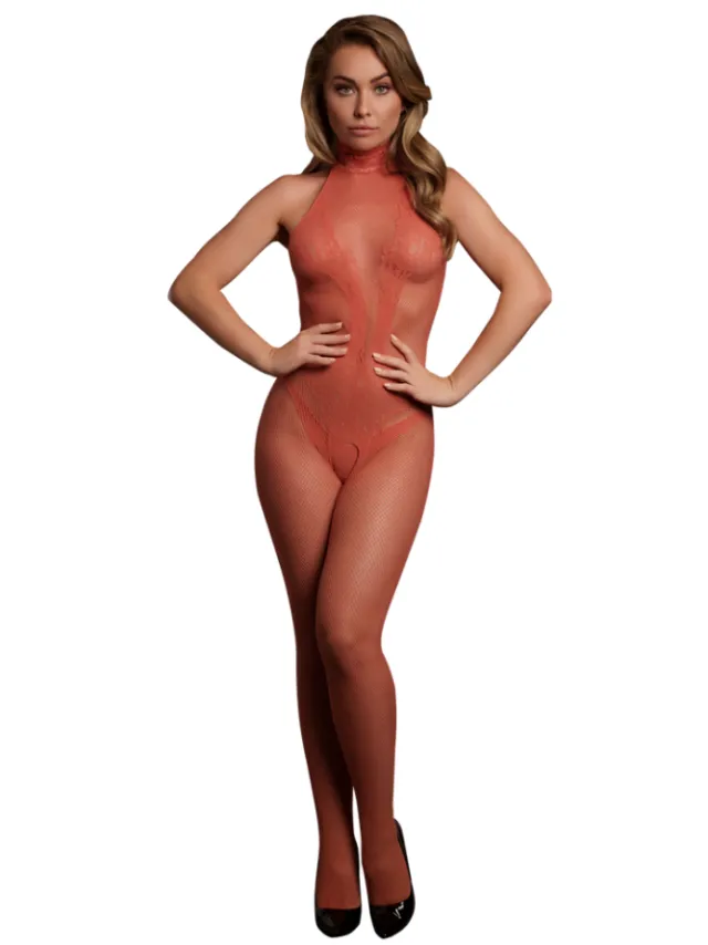 Le Désir by Shots Visnet en kant bodystocking - Eén maat