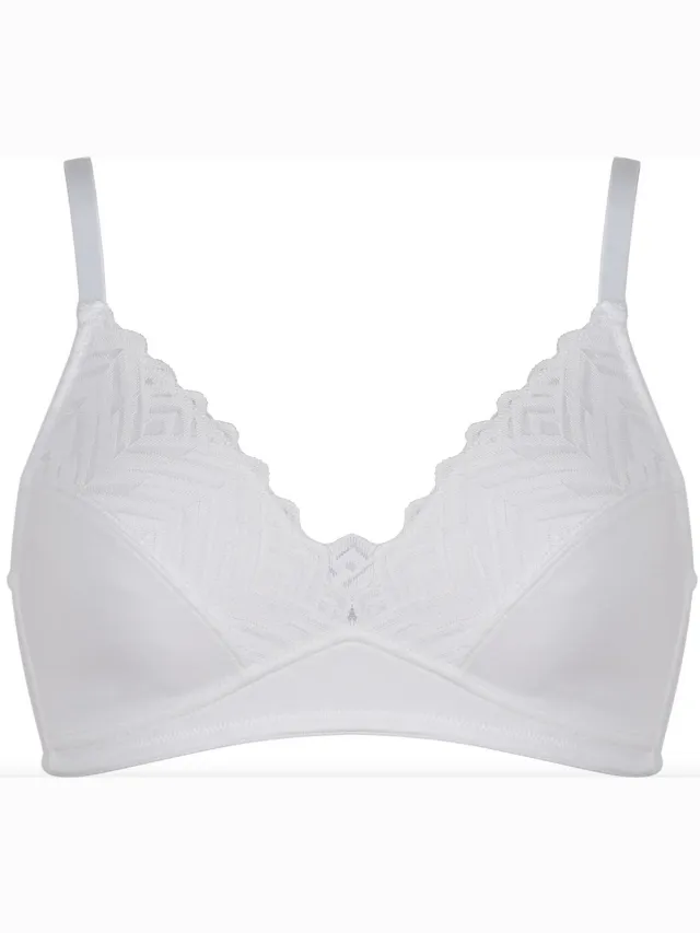 Naturana katoenen soft BH zonder beugels maat 90D wit
