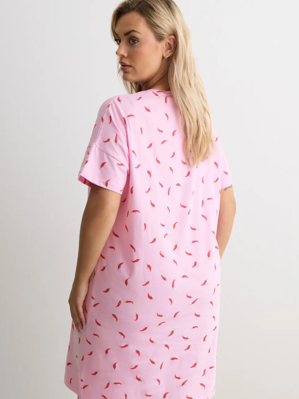 Yours Roze Chili Slaapshirt Nachthemd-48, foto 4