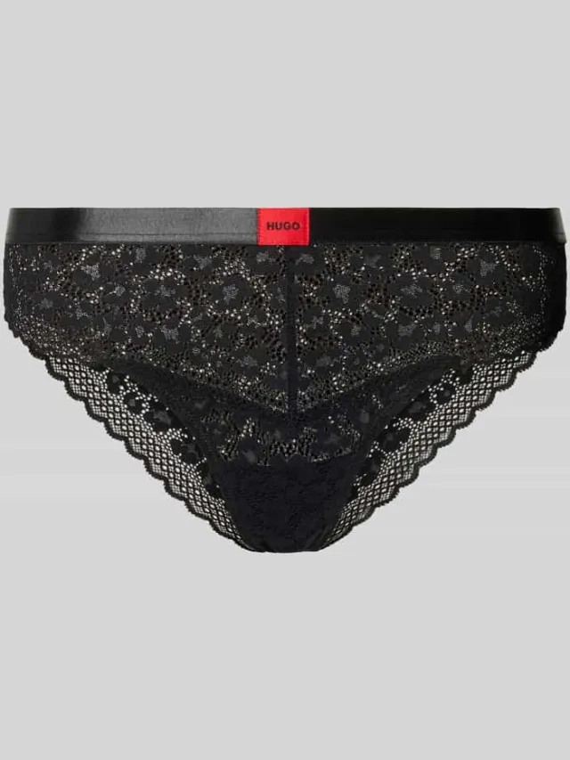 Hugo slip met kant model 'SAVANA BRIEF' Zwart