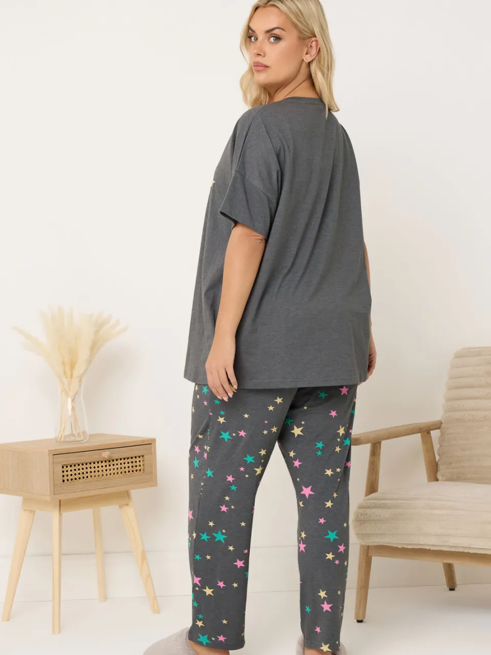 Yours Charcoal Grey Pupstars Pyjamaset-56, foto 3
