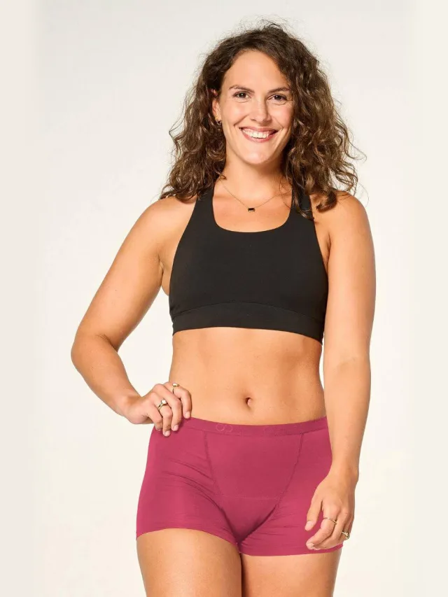 Moodies Undies extra sterk/nacht absorberende boyshort menstruatieslip roze